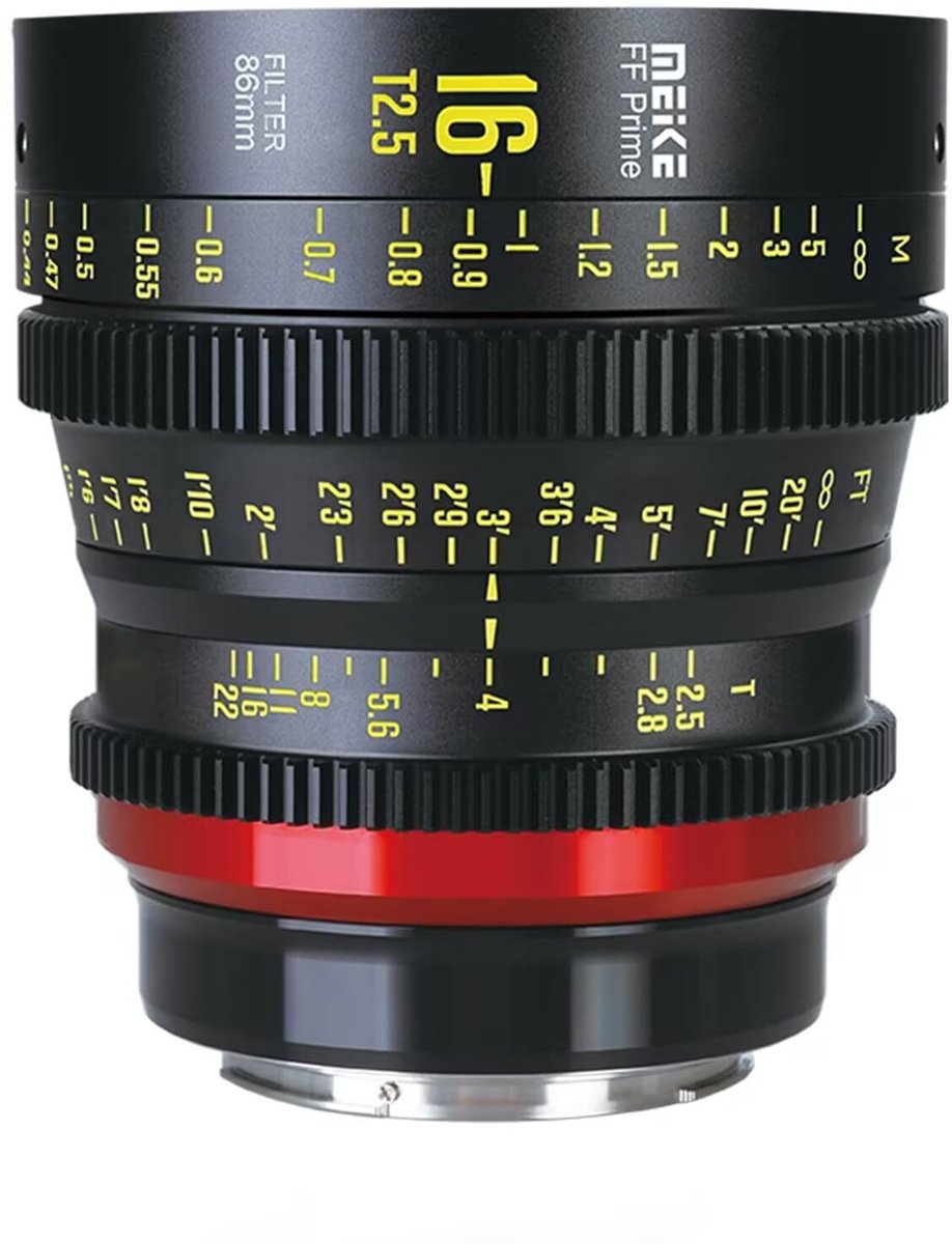 Solidchoice - 16 mm T2.5 Groothoeklens voor Canon EF Mount, Handmatige Focus