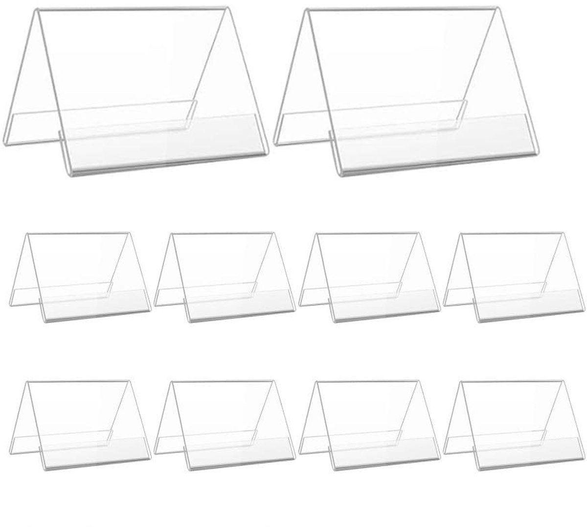 Solidchoice - Set van 10 Transparante Tafelstandaarden voor Menu's en Naambordjes