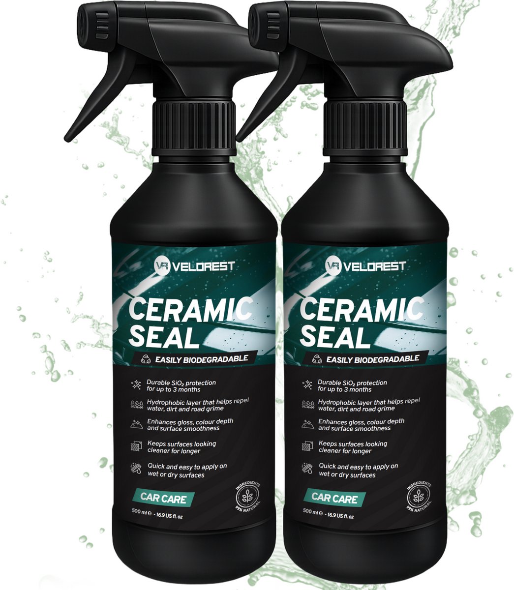 Velorest Ceramic Seal 500ml (2-pack) - Ceramic Coating Auto - Keramische Coating Auto - Water & Vuilafstotend - Diepe Glans - Lakbescherming