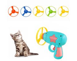 Kaiyaya - Katten Speelgoed Lanceerder - Met 5 Propellers - Interactief Jachtspeelgoed - Lichtgewicht ABS - Binnen en Buiten