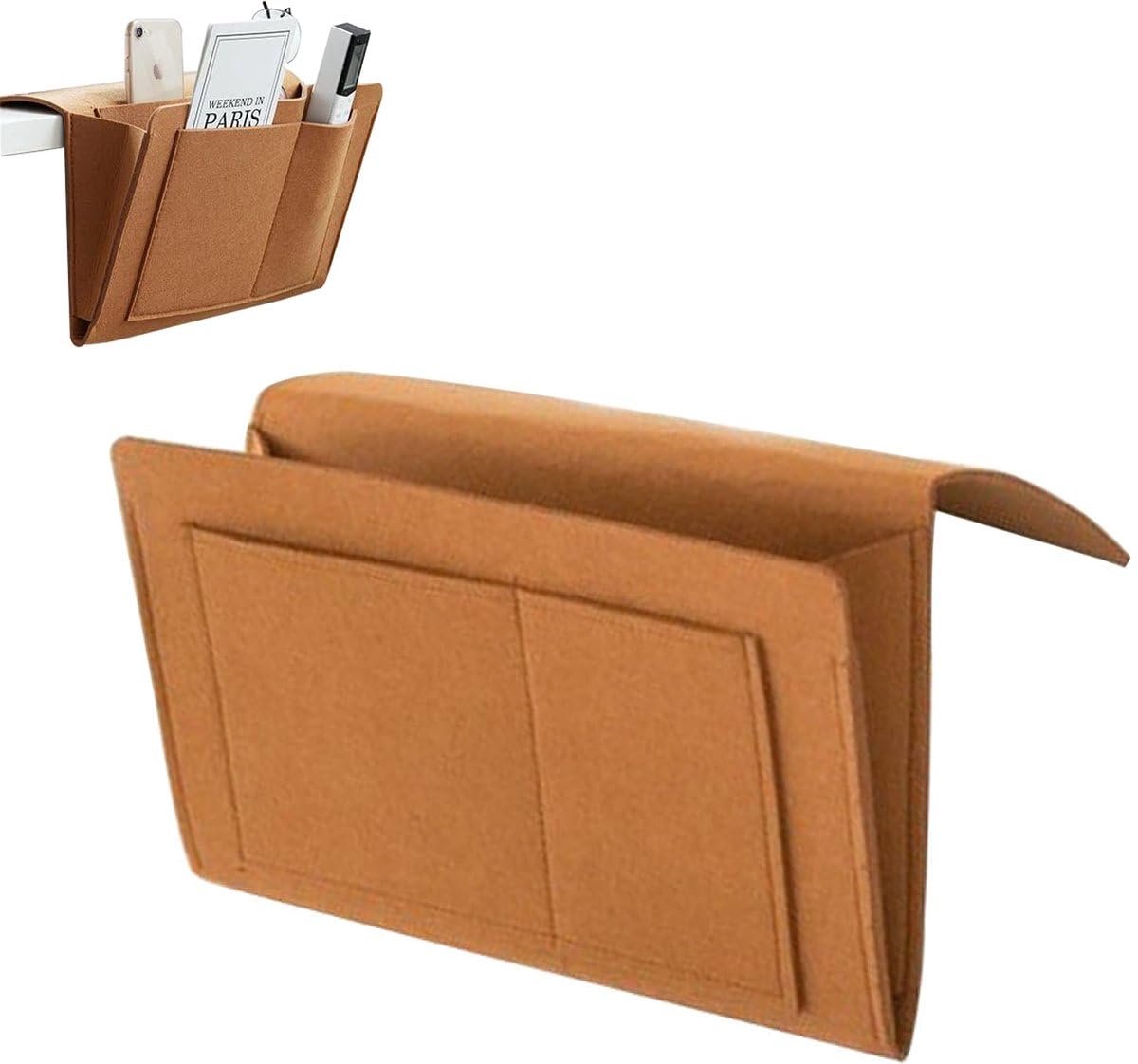 Okado Bed- en Bankorganizer van Vilt – Bruin – 5 Vakken