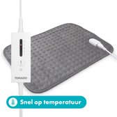 Tomado THP0403G - Elektrisch warmtekussen - 40 x 30 cm - 5 standen - Geschikt voor nek, schouders en rug - Grijs
