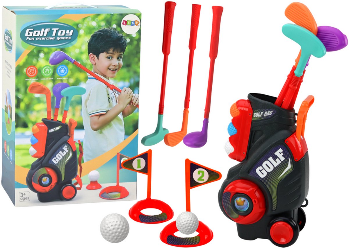 Minigolfset voor kinderen Trolley op wielen