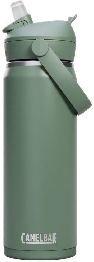 CamelBak Thrive drinkfles met draaglus en rietje, in mosgroen.