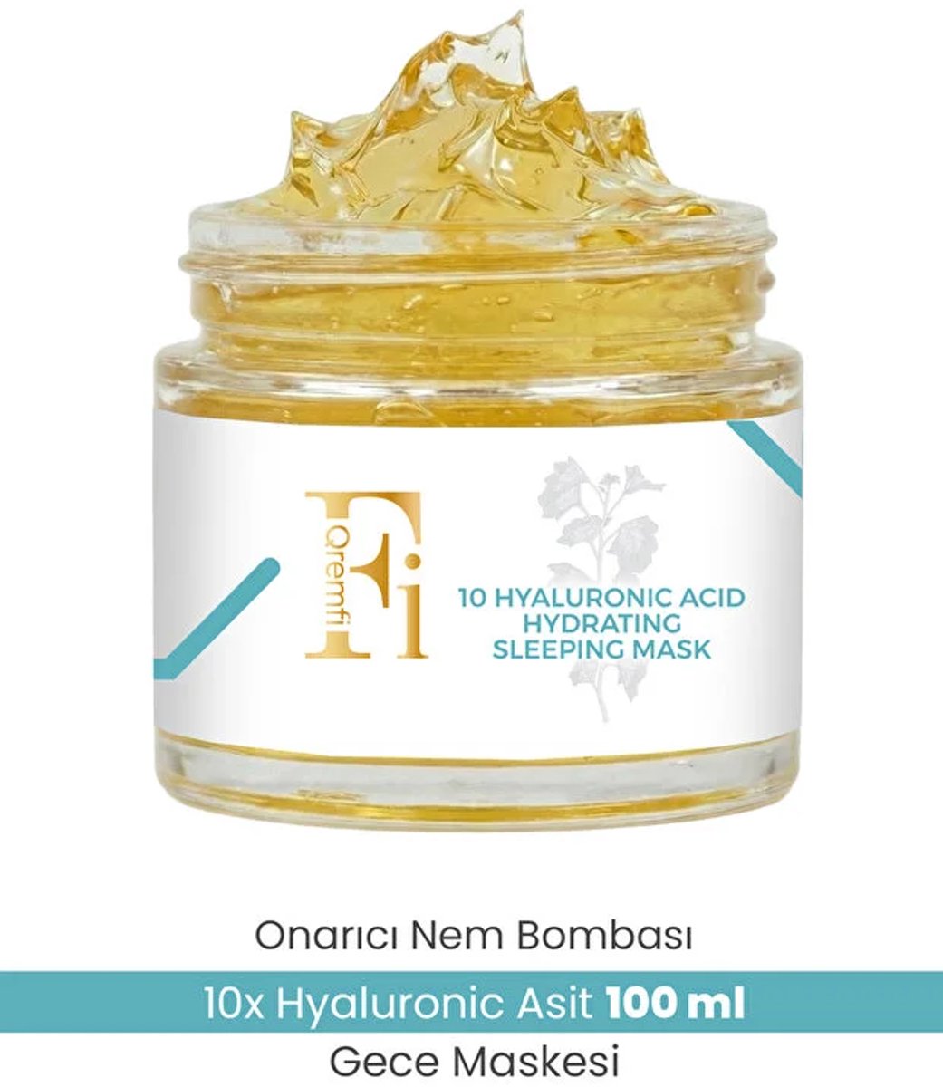 Qremfi 10x Hyaluronic Acid Sleeping Mask - Intensief Hydraterend Nachtmasker - Met Beta-Glucan, Centella & Panthenol - 100 ml