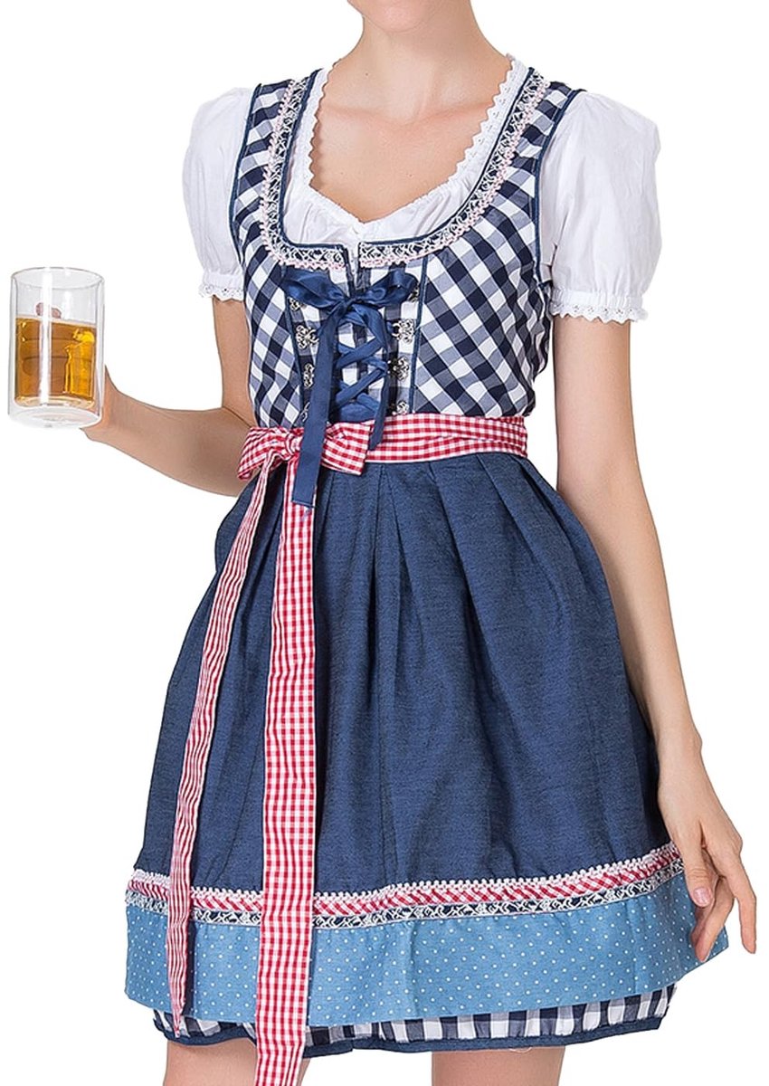 Solidchoice - Midi Dirndl Jurk voor Dames