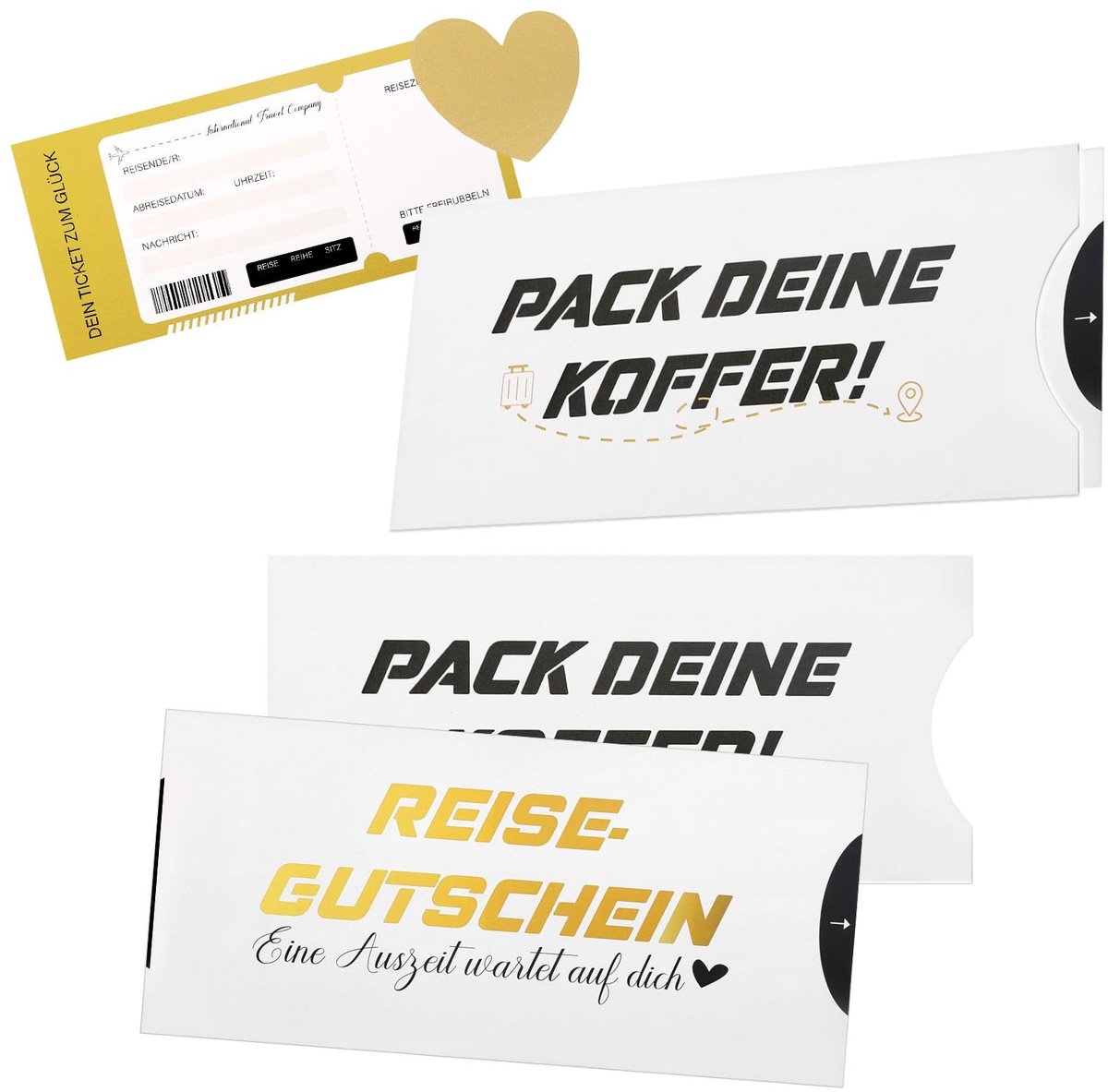 Solidchoice - Reisvoucher Cadeau 12 Stuks Kraskaarten