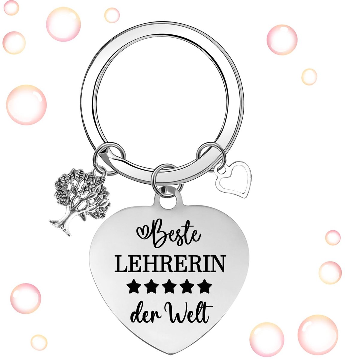 Solidchoice - Leraren Sleutelhanger met Gravure - Bedankje voor Leraressen en Opvoeders