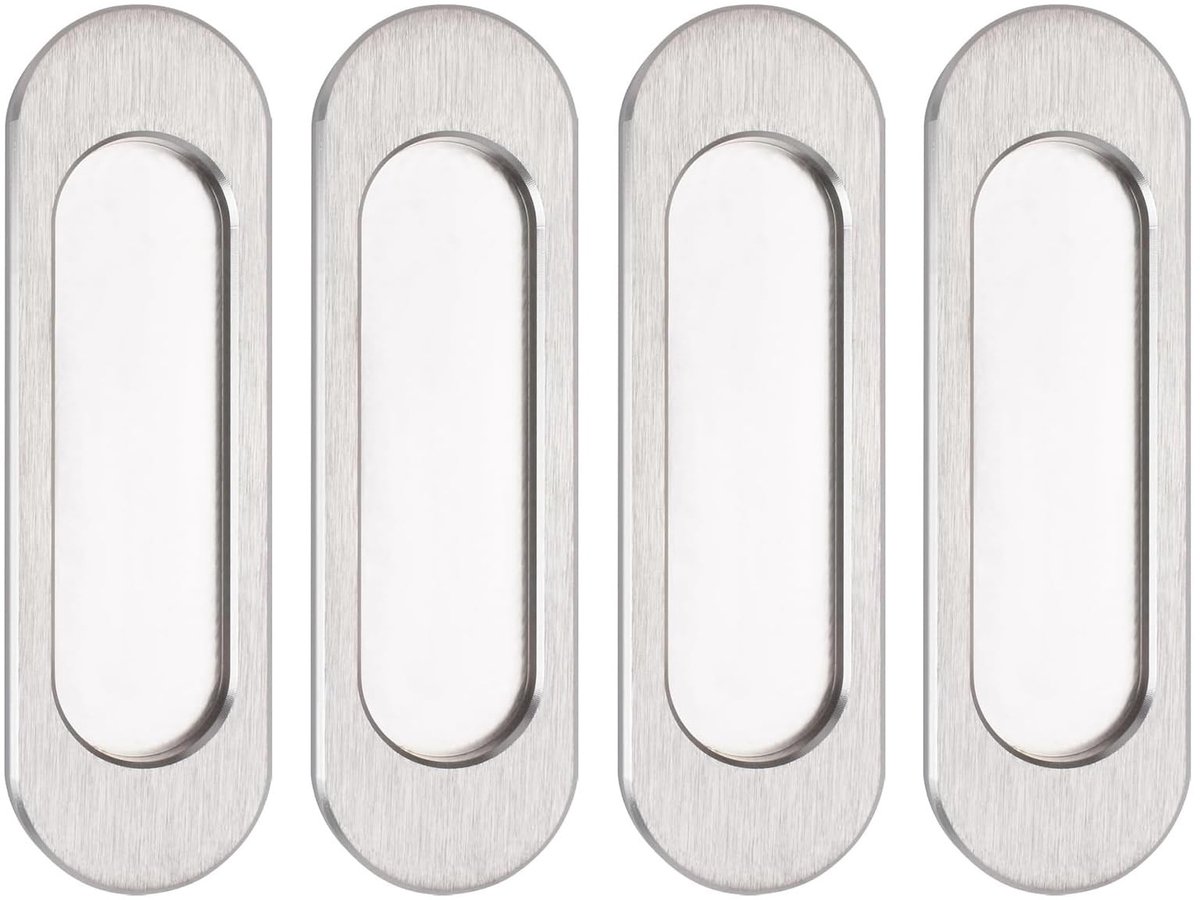 Solidchoice - Set van 4 Modern Oval Sliding Door Handgrepen