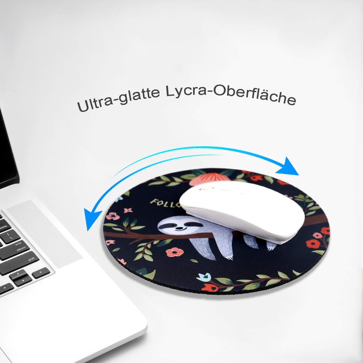 Solidchoice - Kleine Ronde Muismat met Hondenmotief, 20 cm