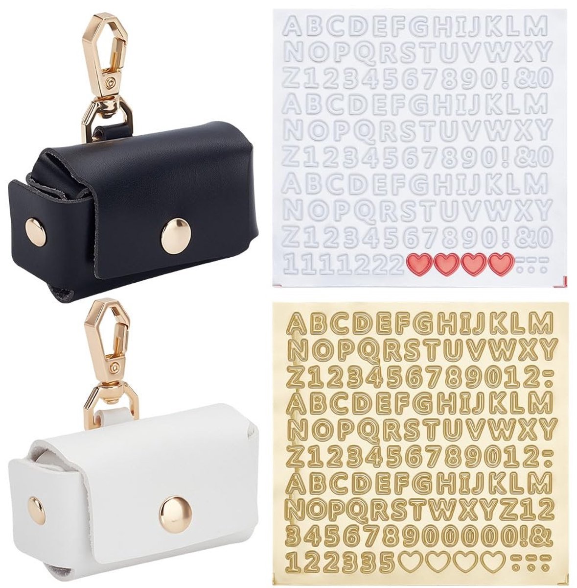 Solidchoice - Set van 4 Ringdragers voor Honden met PU Leer