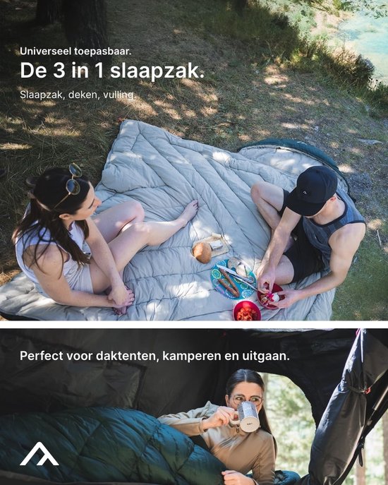 Modulaire Katoenen Slaapzak 3-in-1 voor Twee Personen - Geschikt voor Elk Seizoen van Merkloos — afbeelding 3