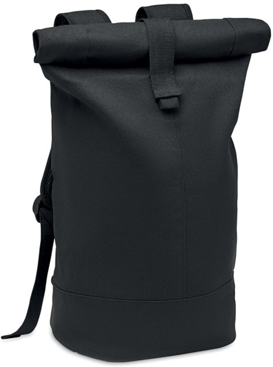 Premium Rolltop rugzak van hoge kwaliteit 340 gr/m² gewassen canvas met gewatteerde rugversterking