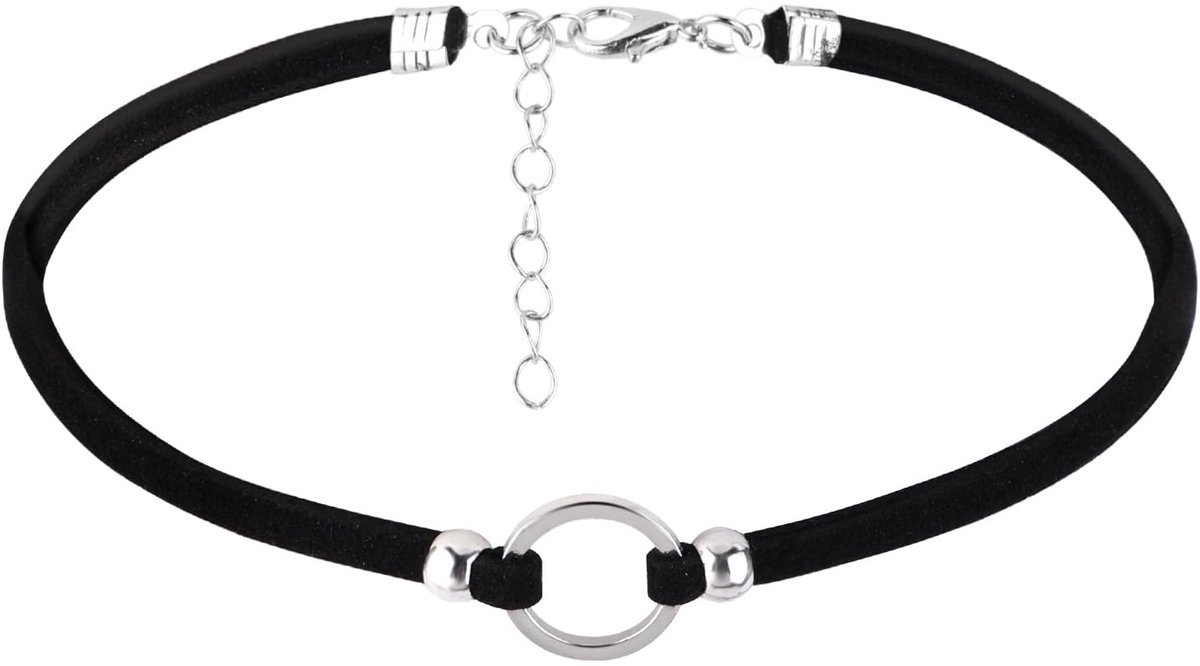 Solidchoice - Zwarte Fluwelen Choker Halsketting voor Dames
