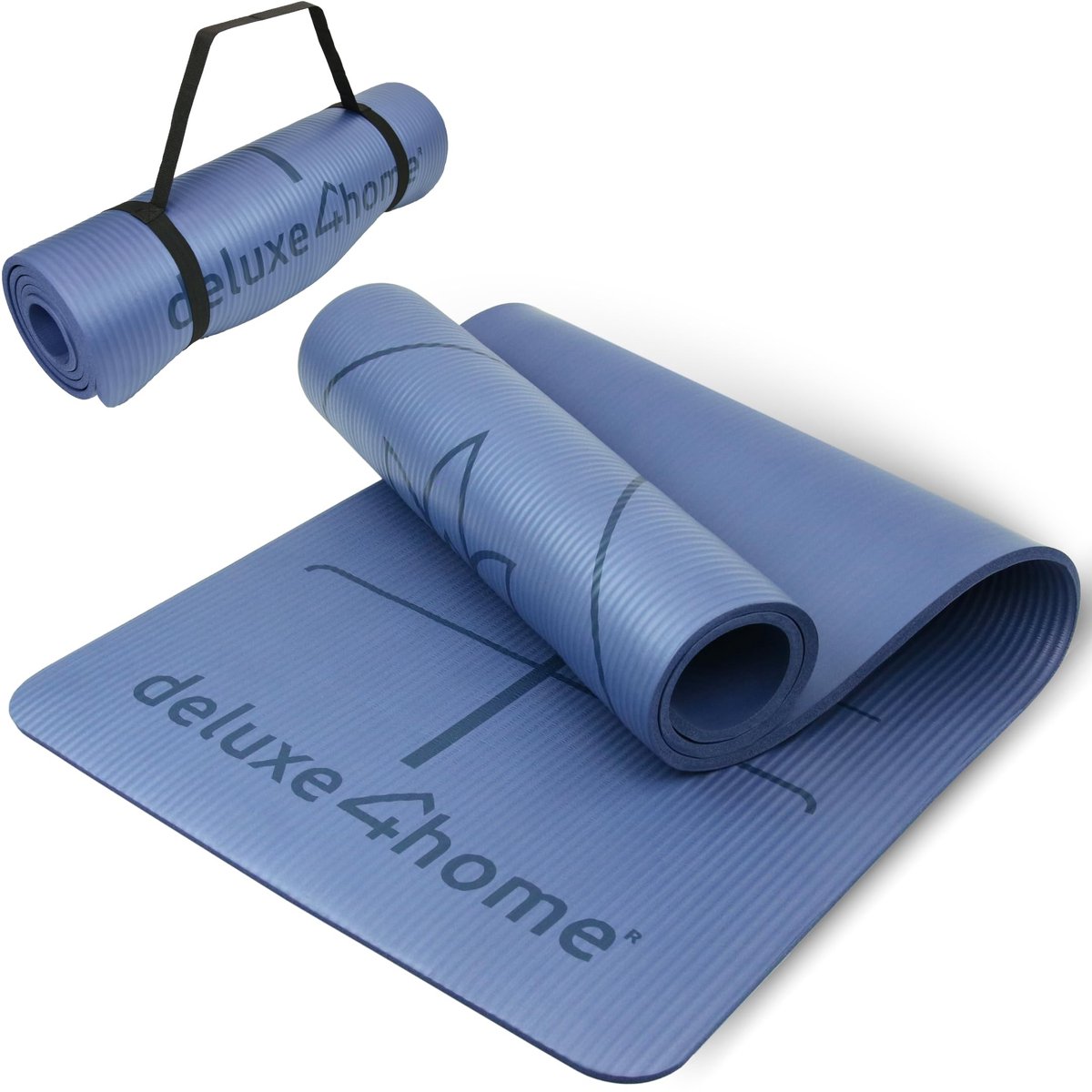 Solidchoice - Antislip NBR Yogamat met Draagriem en Uitlijningslijnen