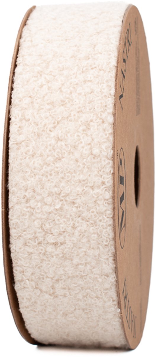 Teddy lint - 38 mm x 10 meter - crèmewit