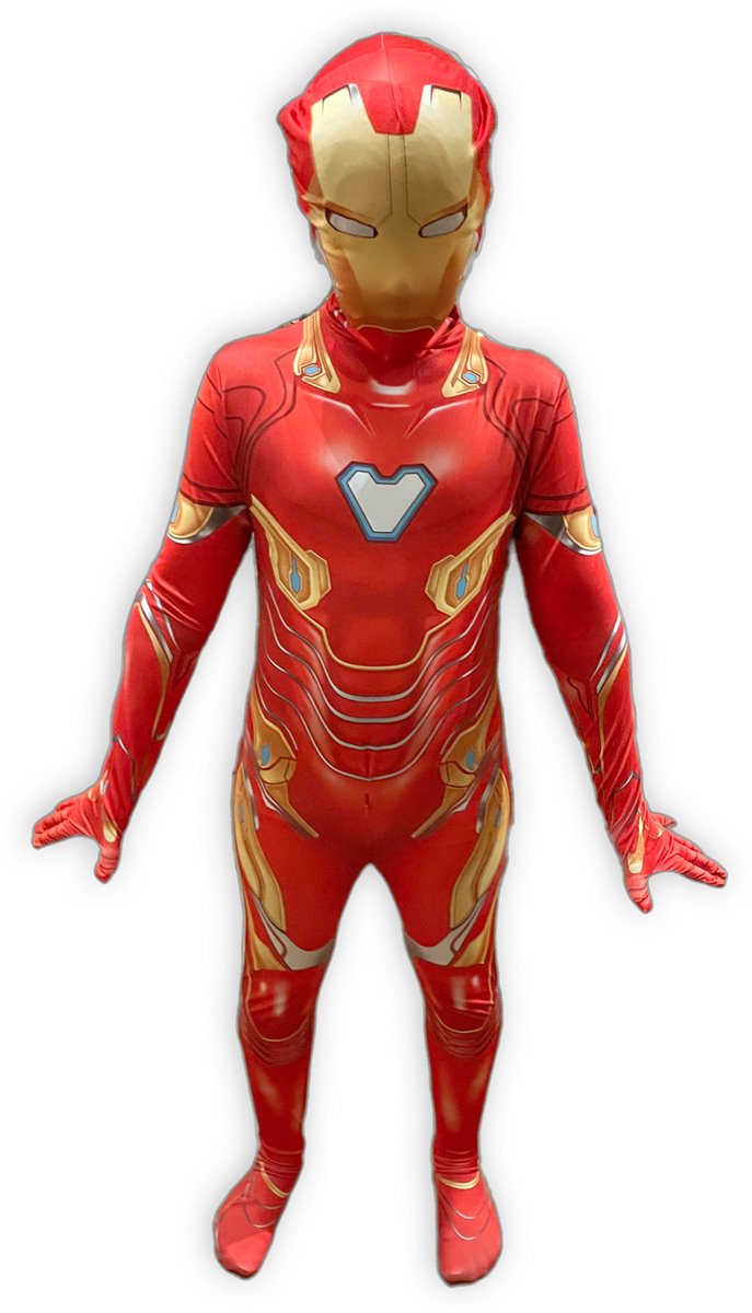 Iron Man | eindbaas | Kostuum | 110/116 (4/5 Jaar) | Verkleedkleding | Superhelden