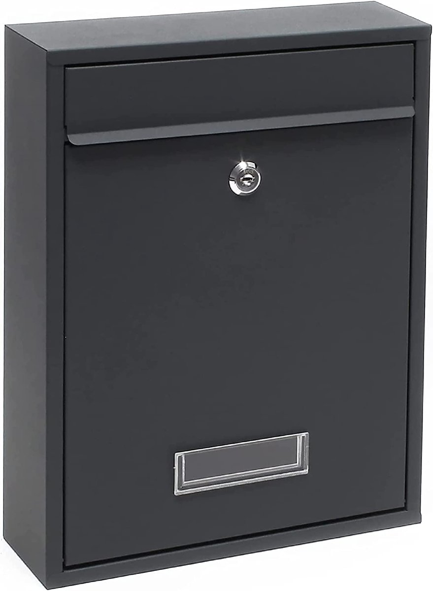 Solidchoice - Moderne Postbus - Anthraciet, 320 x 215 x 90 mm