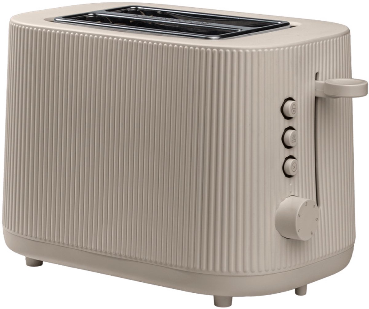 CHiATO toastPLAY Groove Broodrooster – Licht Zand