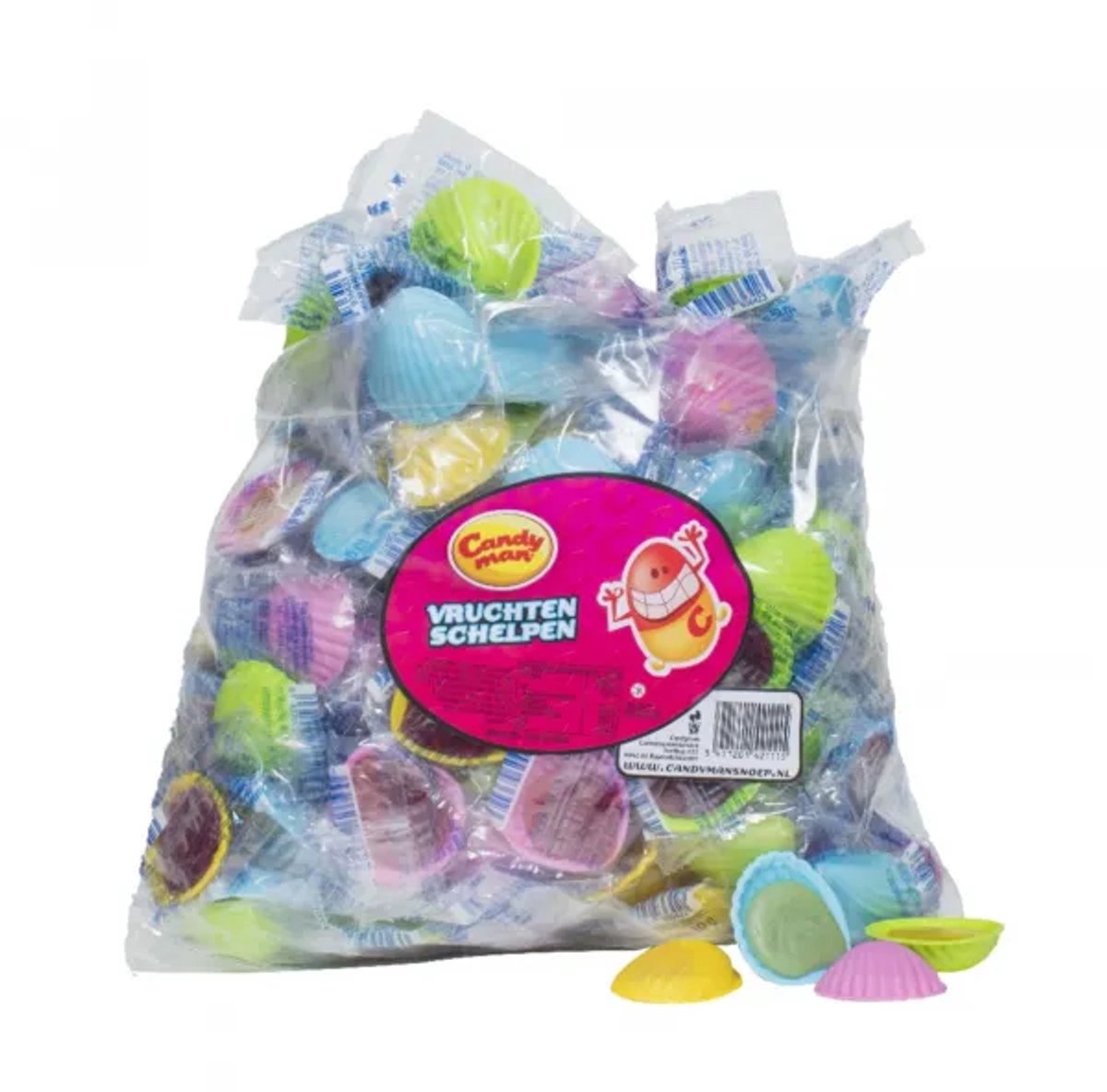Candyman Vruchtenschelpen Snoep – 100 stuks