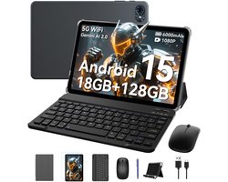 ExcitPower T80 - Tablet - 18GB RAM - 128GB ROM - 6000mAh - Android 16 - Bluetooth 5.0 - Grijs