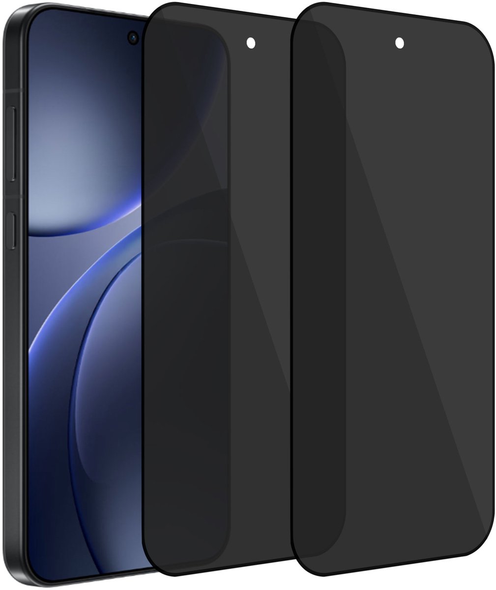 2x Privacy Screenprotector geschikt voor OPPO Find X9 5G - Anti Inkijk - Gehard Glas geschikt voor OPPO Find X9 5G
