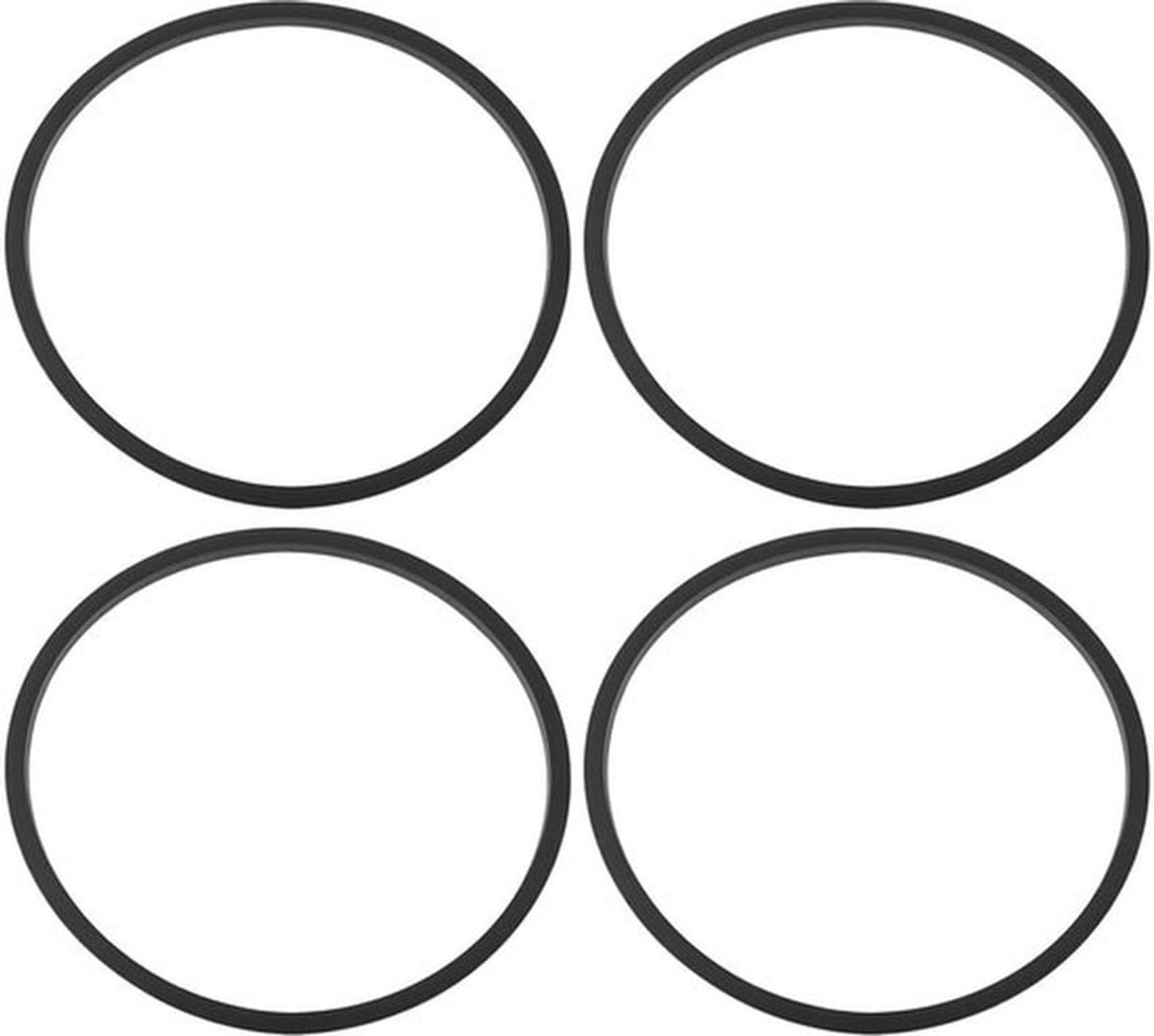 Rubber Afdichtingen 4 Stuks - Vierkante Sectie - 3,5" Compatibel met Smiths/Jaeger - Schokbestendig - Bescherming tegen Stof/Vibraties - 82 x 76 x 3 mm - Afdichtrubber