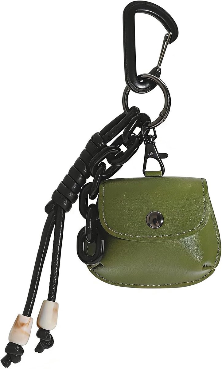 Women's Mini Handbag, Keyring with Handwoven Strap, Beautiful Leather Charm - ShopVlot