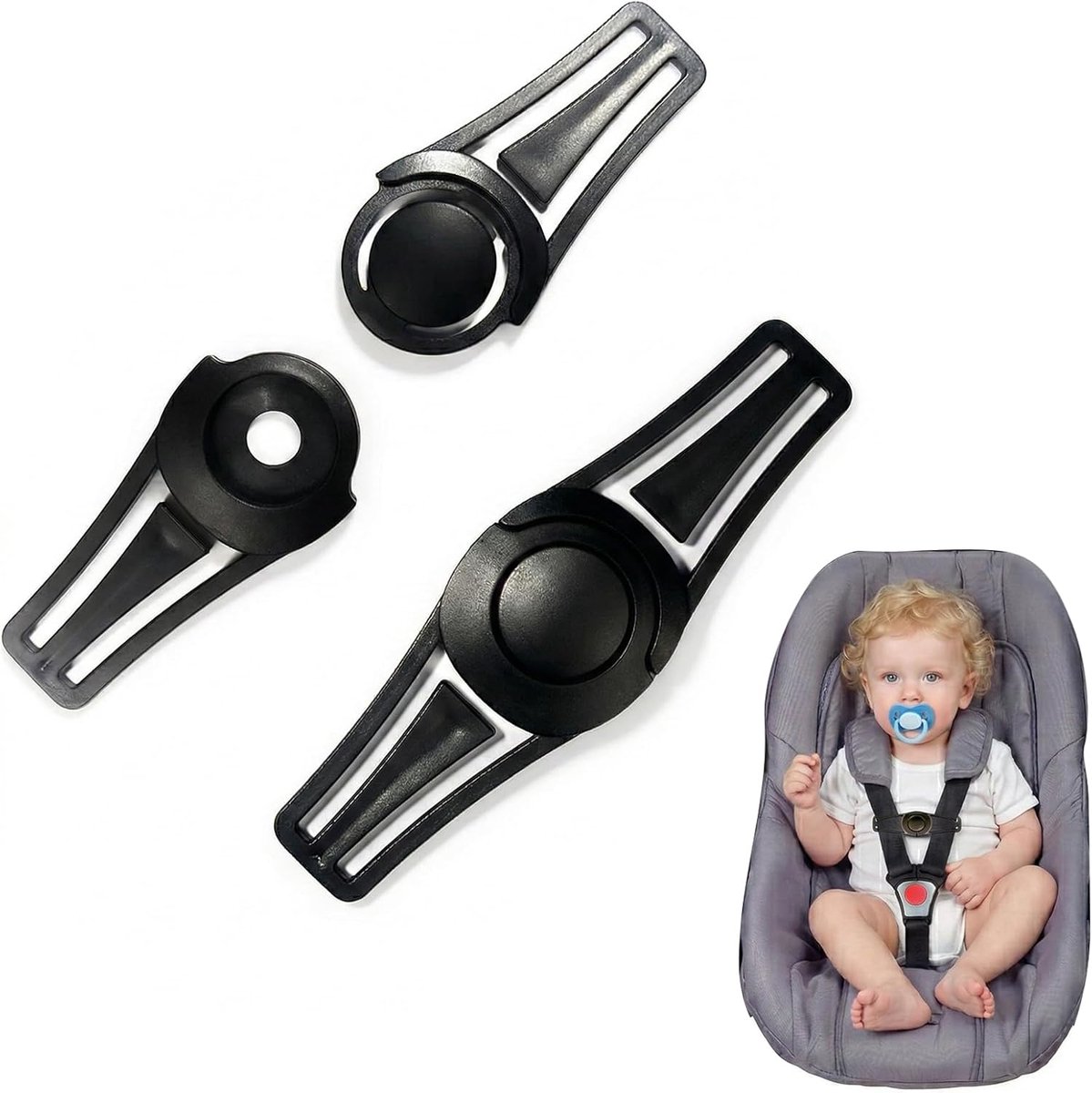 Pack of 2 Buckle Protection Child Seat, Car Seat, Chest Belt Clip, Child Safety Belt, Buckle, Belt for Car Seats - ShopVlot