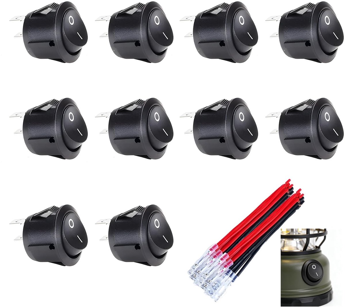 10 stuks mini-tuimelschakelaars T85, KCD1-101 schakelaar, 2-pins toggle, SPST-schakelaar, snap-tuimelschakelaar met - ShopVlot