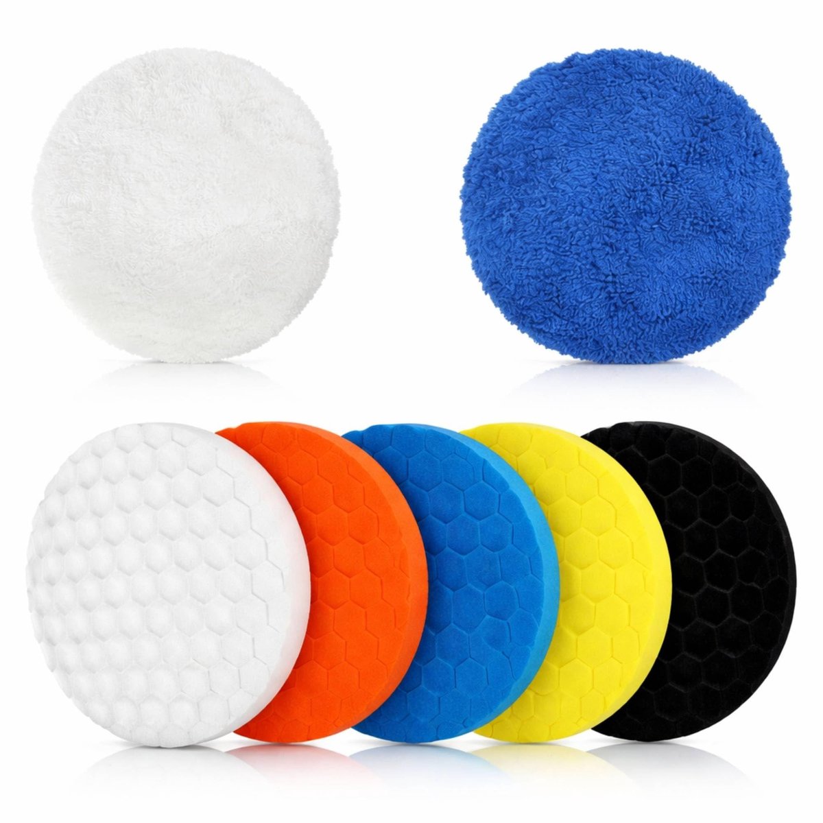 Solidchoice - Set van 7 Polijstsponzen voor Auto en Schuurmachine