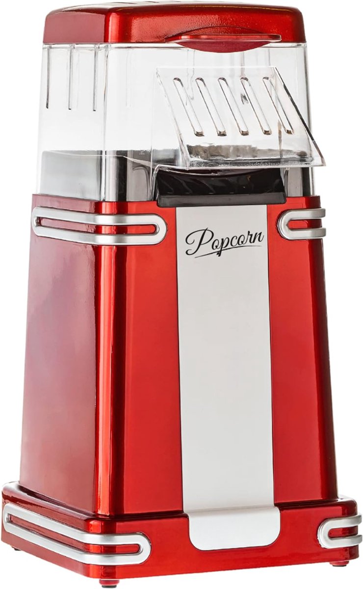 QORA® Popcorn Machine - Popcorn maker - Popcornmais Machine - Rood- 14cm x 16cm x 26cm