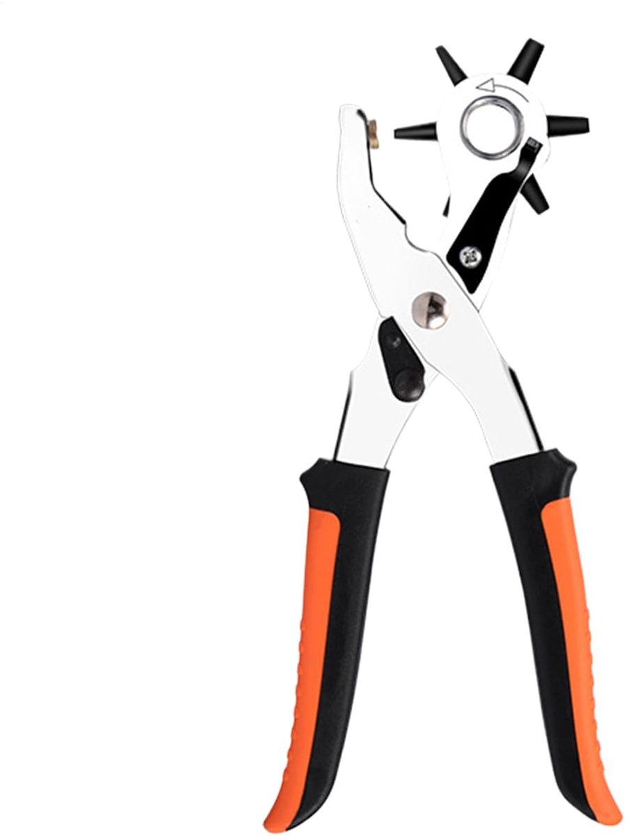 Leren riemlochtang, multifunctioneel ontwerp, ergonomisch antislip handvat, stevige horlogelochtang voor stof, schoenen, zadels, rugzakken, knutselprojecten