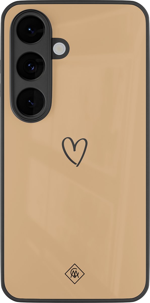 Casimoda® hoesje - Geschikt voor Samsung Galaxy S26 - Hart Bruin - Luxe Hard Case Zwart - Backcover telefoonhoesje - Bruin/beige