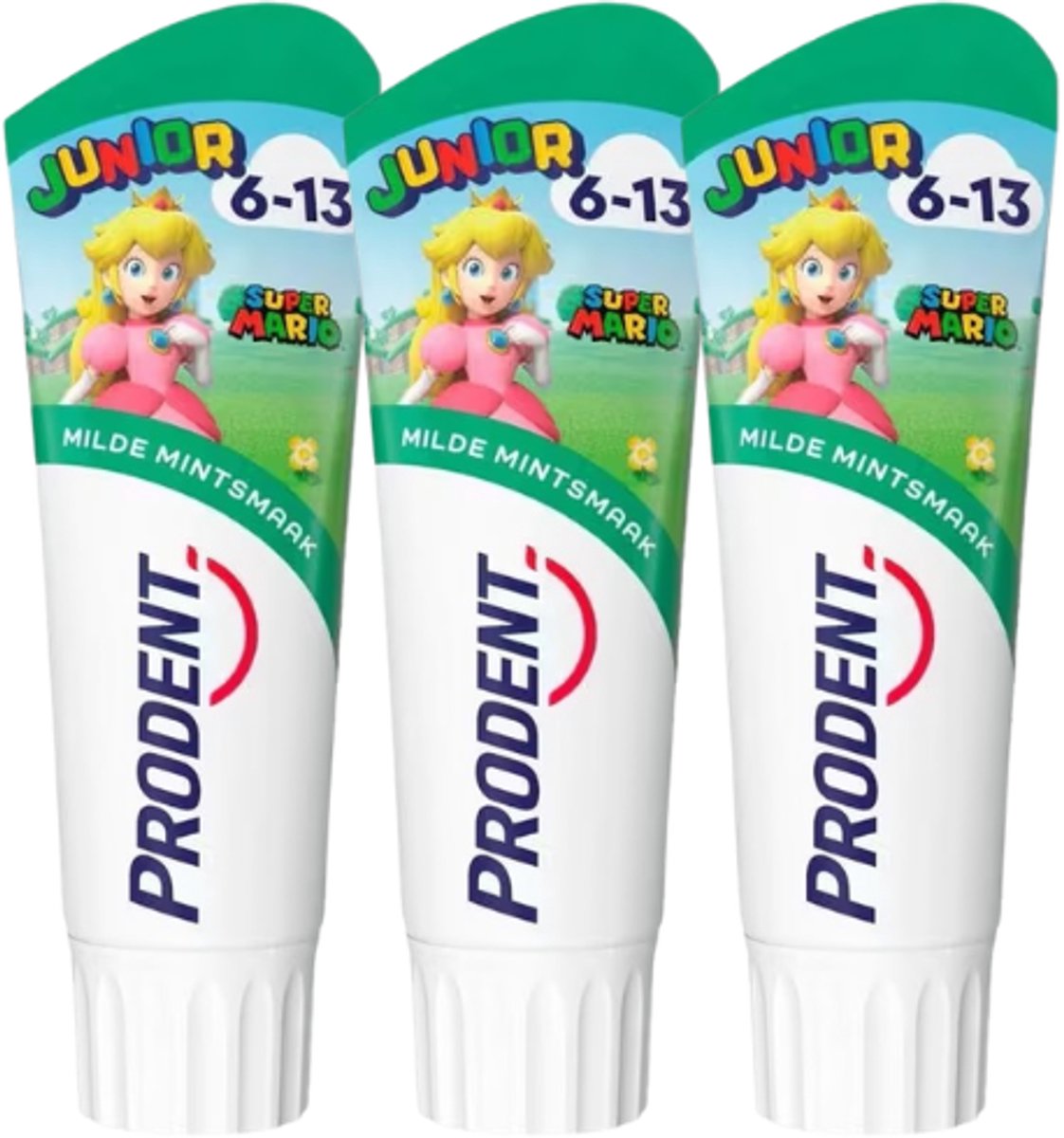 Prodent Junior 6-13 Jaar Tandpasta - 3 x 75 ml - Super Mario & Milde Muntsmaak