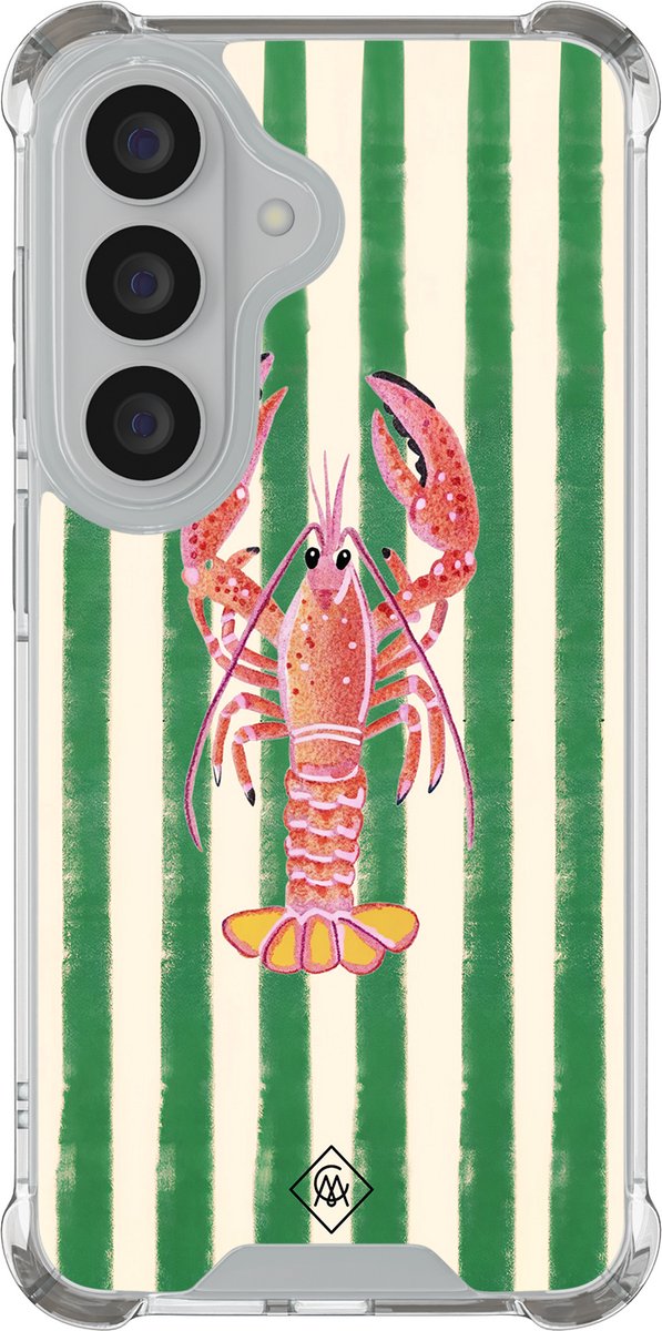 Casimoda® hoesje - Geschikt voor Samsung Galaxy S26 Plus - Kreeft - Shockproof case - Extra sterk - TPU/polycarbonaat - Groen, Transparant