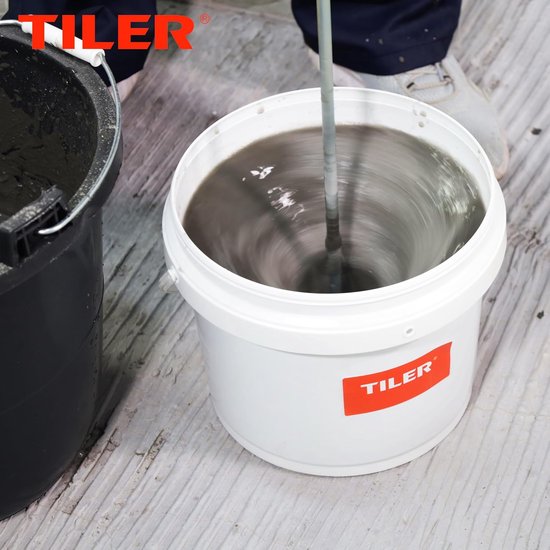 Mortelmixer - Roerstaaf - Materiaal Mengen - Verzinkt Staal - 60 x 400 mm - Zilverkleurig — afbeelding 2
