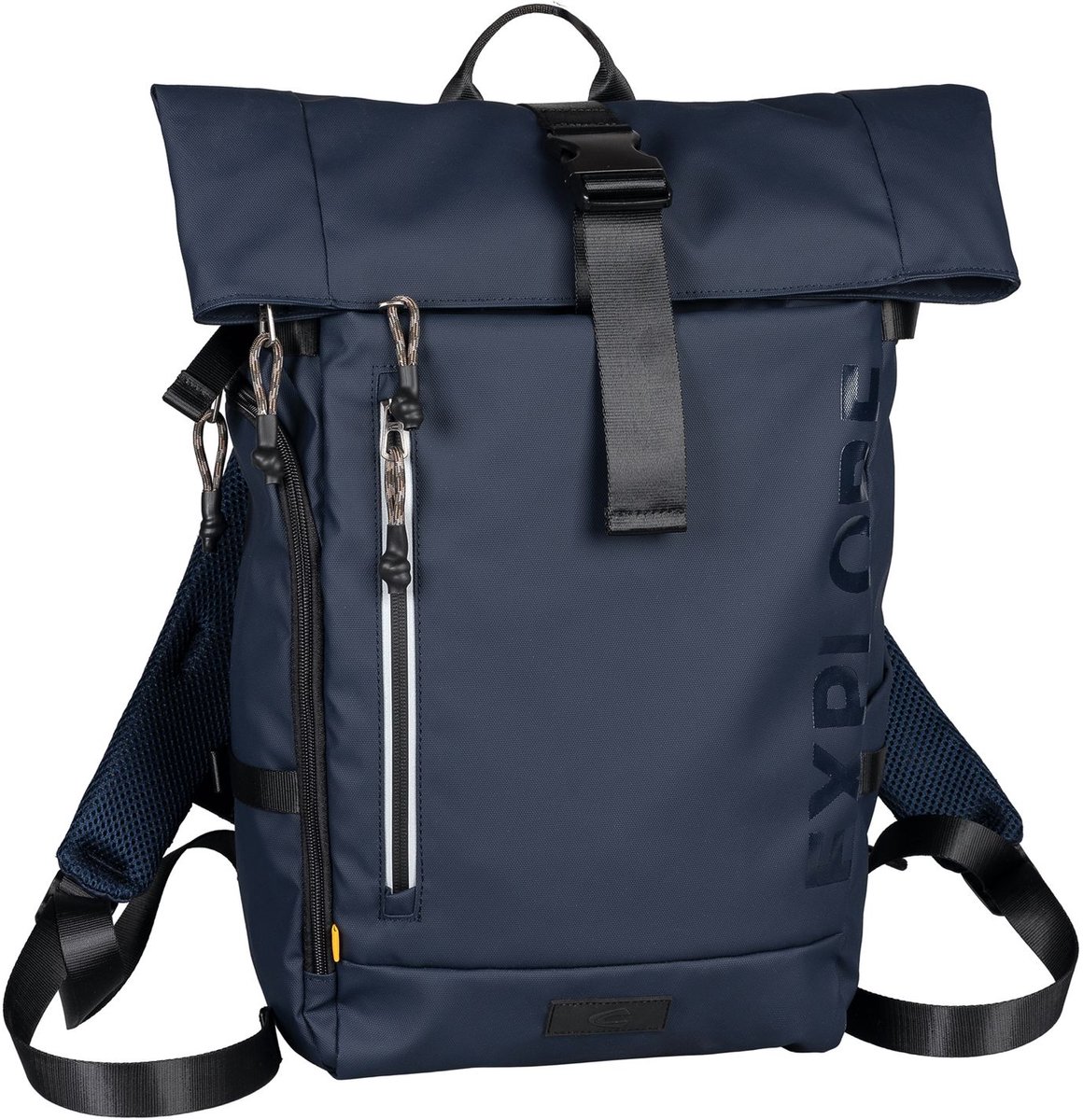 camel active laptop rugzak rugzak met laptopvak Explore Rolltop Backpack 25L Dark Blue donkerblauw