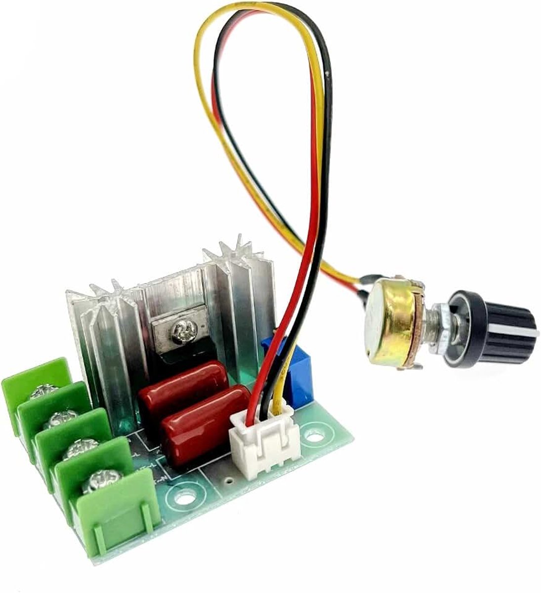 AC 50V-220V 2000W thyristor SCR spanningsregelaar Module Spanningstransformator Toerentalregelaars met knop en draad, krachtige elektronische snelheidsregelaar, lichtdimmer, temperatuurregelaar