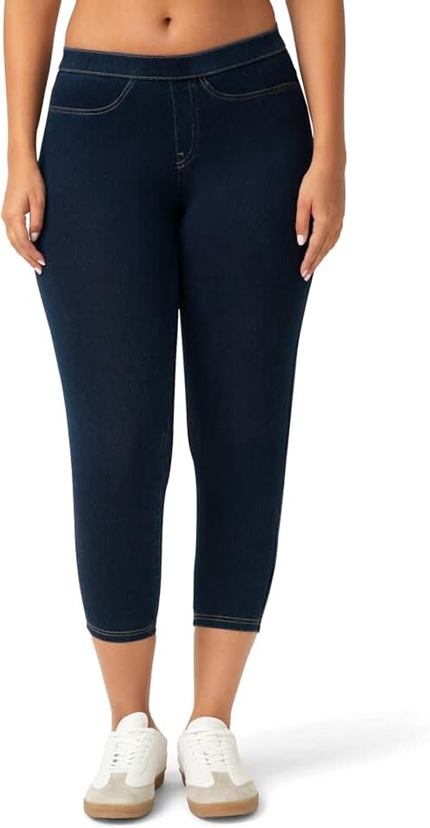 Leggings Klassieke Denim Capri Legging Met Zakken