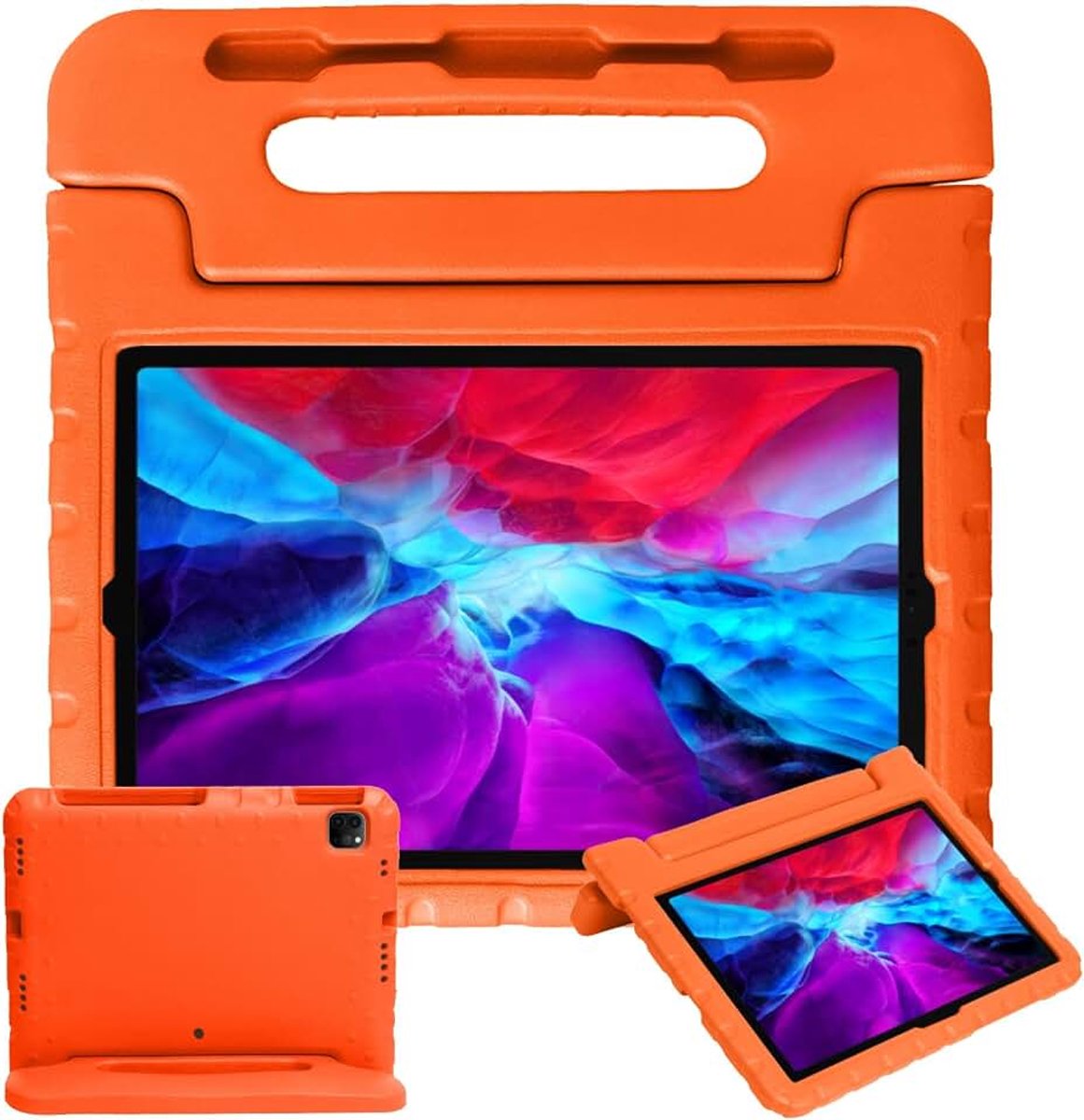 - Kinderhoes voor Apple iPad Pro 11 (2018) - Schokbestendig - met Lichtgewicht - Handvat Oranje