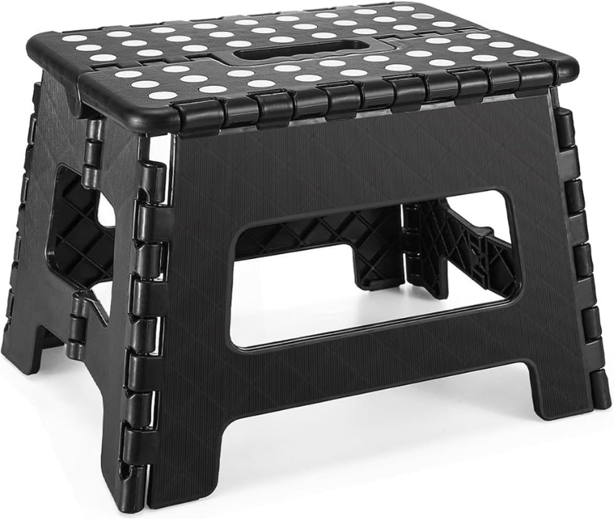 ZRNS® Opstapje Inklapbaar - Opstapkrukje Volwassenen - Anti-slip - Keukentrapje - Huishoudtrap - 22 cm Hoog - Zwart