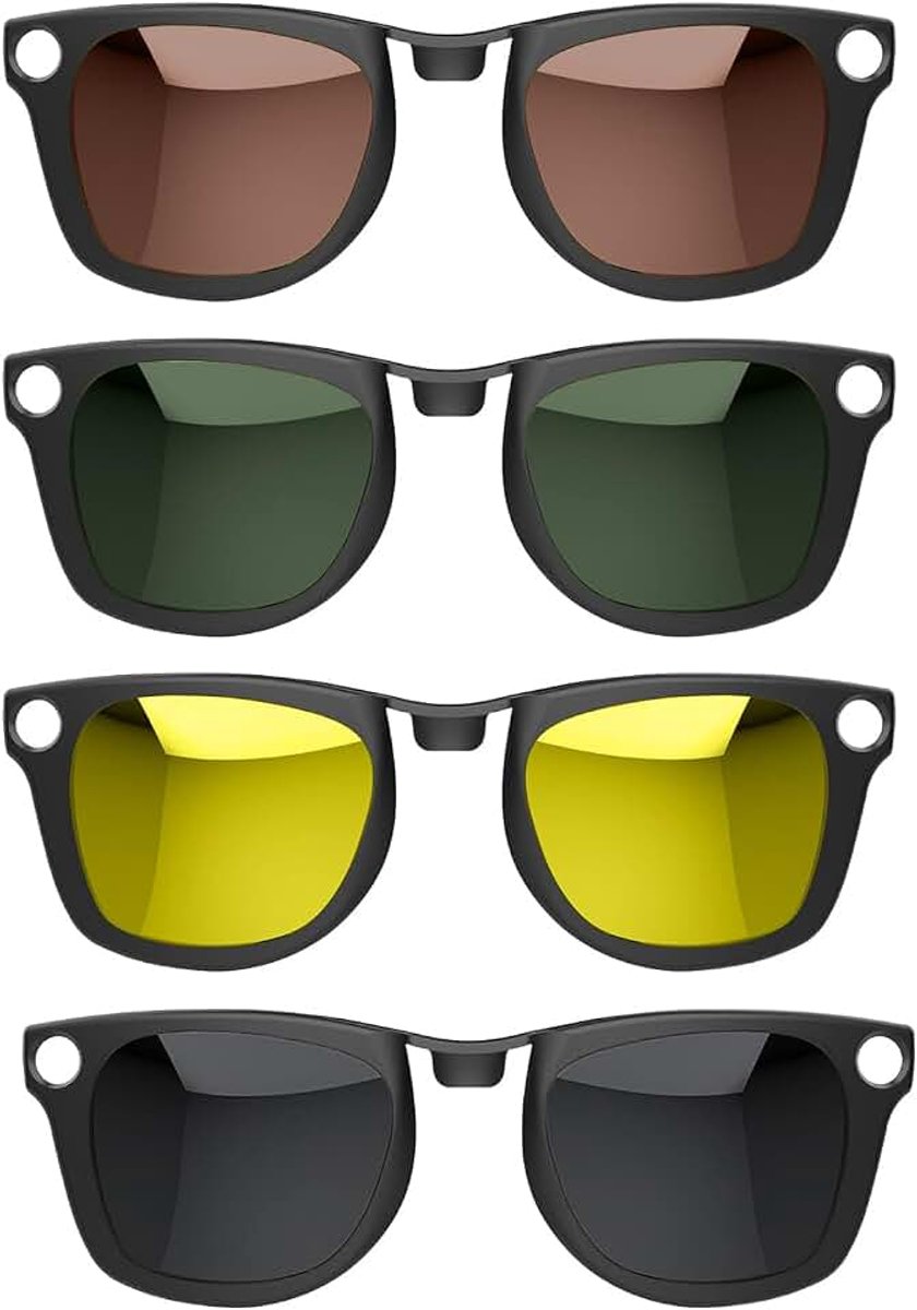 Clip voor Ray-Ban Meta Wayfarer & Gen 2 (RW4006/RW4012, M-maat, 50-22), verkleuringsclip voor Meta Wayfarer Gen 2 UV-bescherming