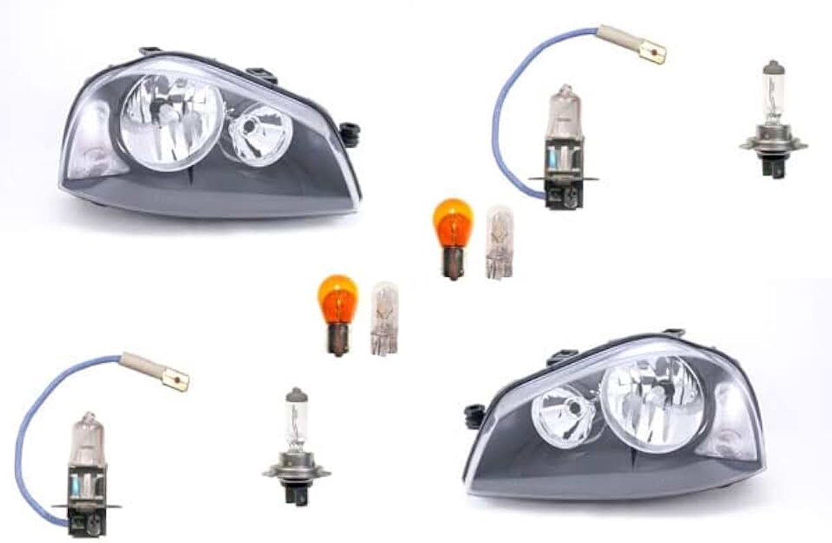 Koplamp halogeen voor past op Seat Arosa 6H 00-04 Lampenset L R
