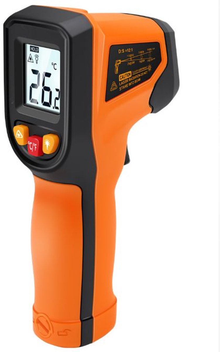 Digitale Contactloze Infrarood Thermometer - Lasertemperatuurmeter - Temperatuurpistool model T600