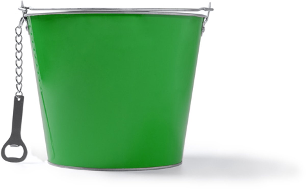 20 pack voordeel pakket Metalen emmer ideaal om drankjes koel te houden. Met een inhoud van 6 liter en inclusief een zeer gebruiksvriendelijke opener LAMBIC 4208 Groen