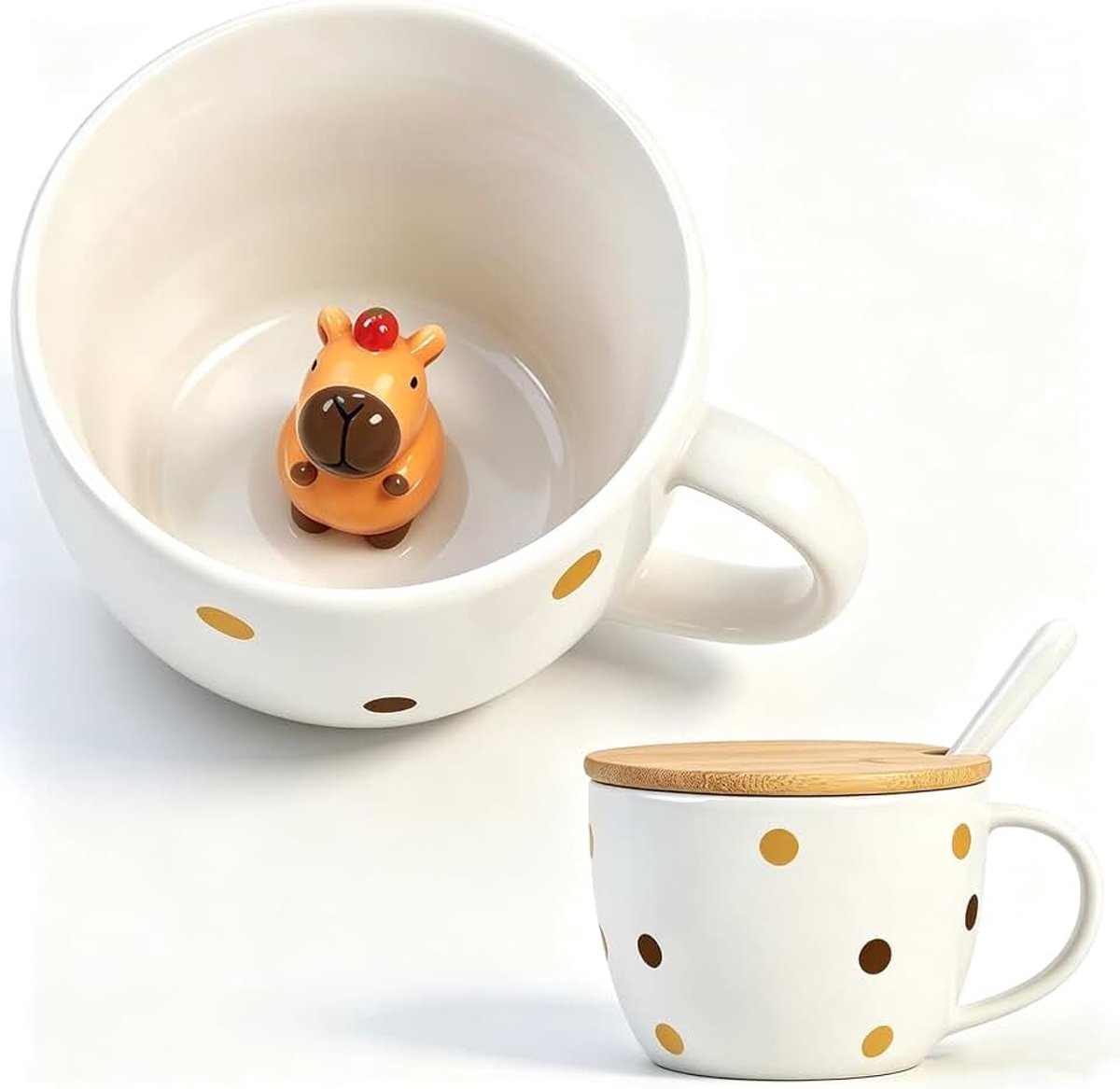 Cadeaus voor vrouwen Capybara mok gepersonaliseerd verjaardagscadeau | Kerstcadeaus voor vrouwen mannen grappige cappuccino thee kopjes beste vriendin geschenken koffiekopjes Capybara spullen