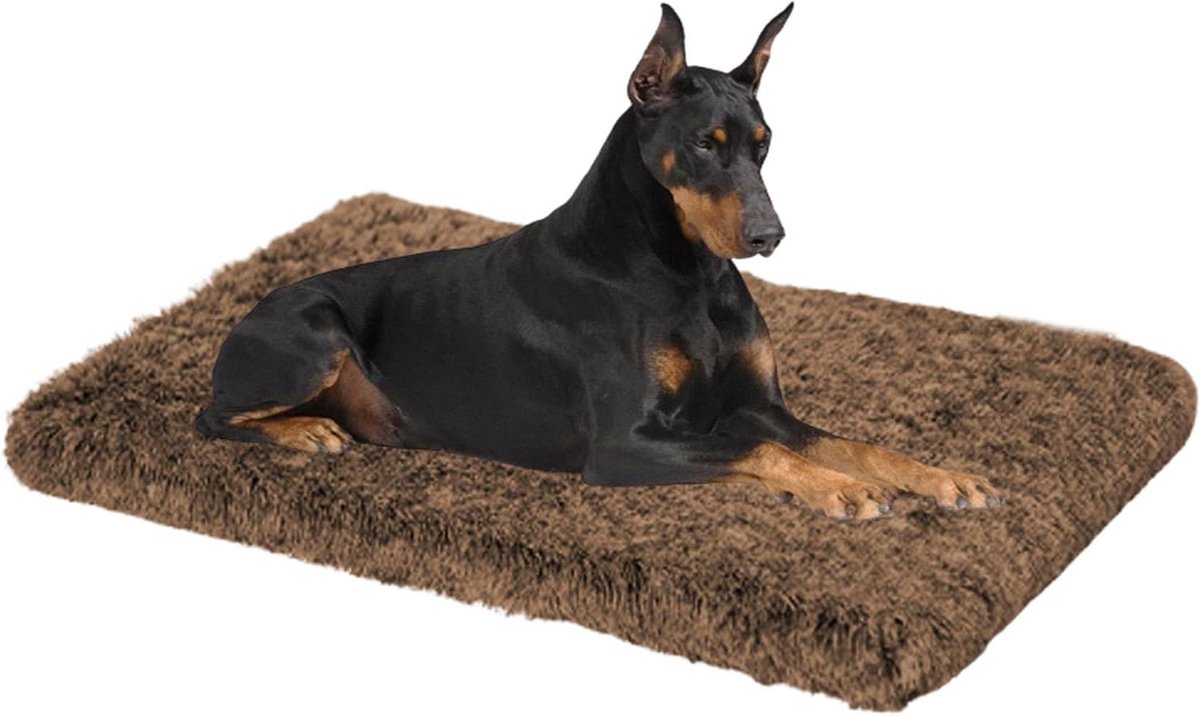 Hondenbed Antislip - Huisdier Kussen - Ontspannen Rusten - Machinewasbaar Waterdicht - 75x50x7cm - Bruin