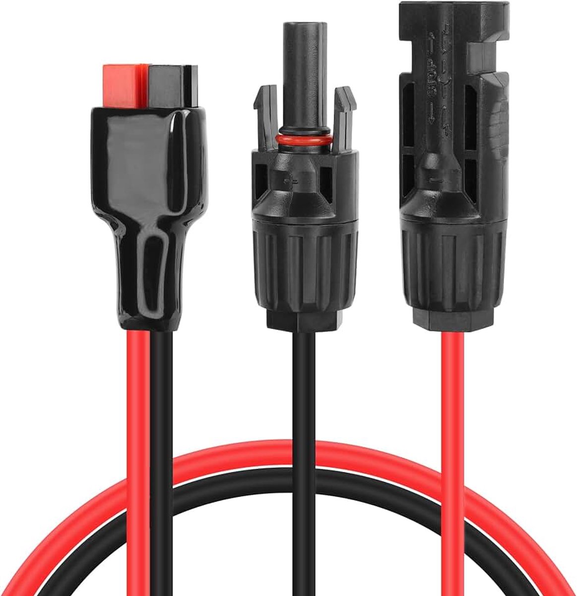 12AWG Zonnepaneel Kabel Kit met 45A Connector Zonneconnectoren Verlengkabel 60 CM Zonnepanelen Kit Gereedschap, Connector voor Zonnepaneel naar Draagbare Generator (45A Plug naar Zonnestekker