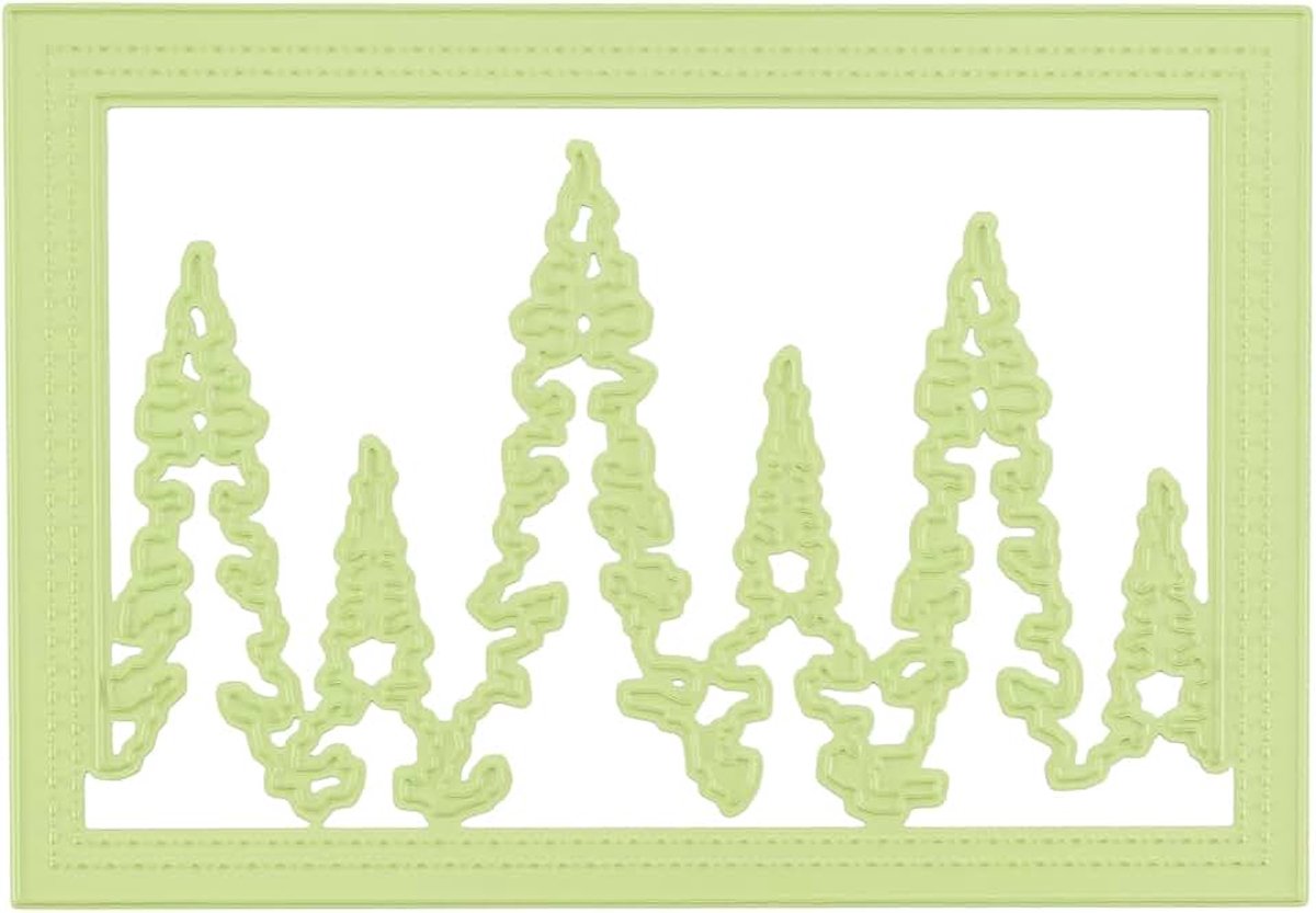 Choice Card Die voor Schudkaard Denneboom - 14 x 9,7 cm - Cutting Die voor Kaarten Maken, Kerst, Knutselen, DIY